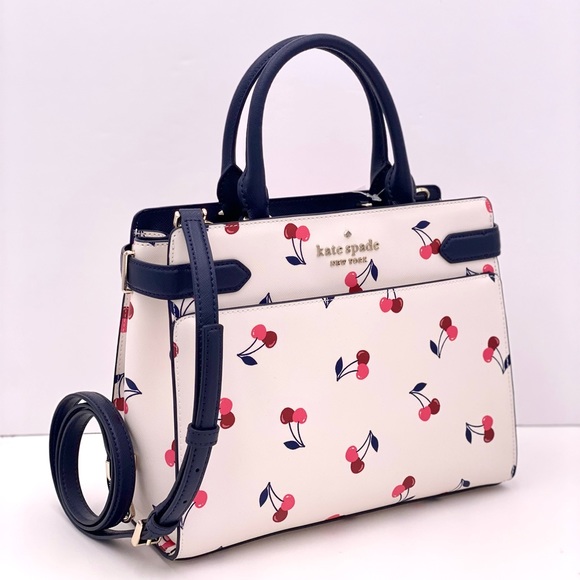 Kate Spade Staci Medium Satchel Dancing Cherries Crossbody - Picture 13 of 14